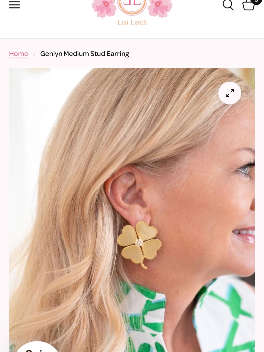 Lisi Lerch Gold Four-Leaf Clover Stud Earrings